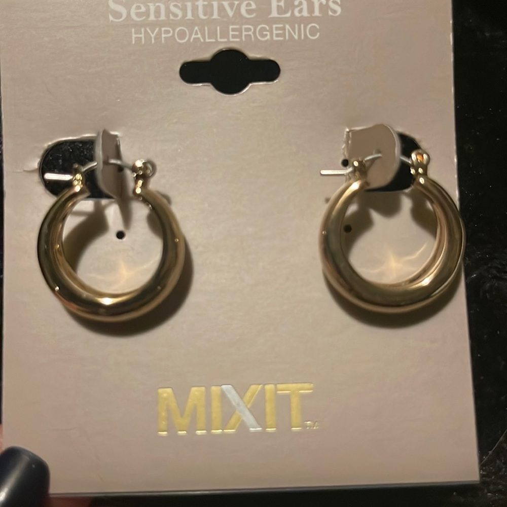 Gold hoop earrings